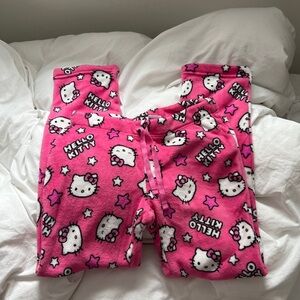 Hello Kitty Women’s Fleece Pajama Bottoms Pink Size Small